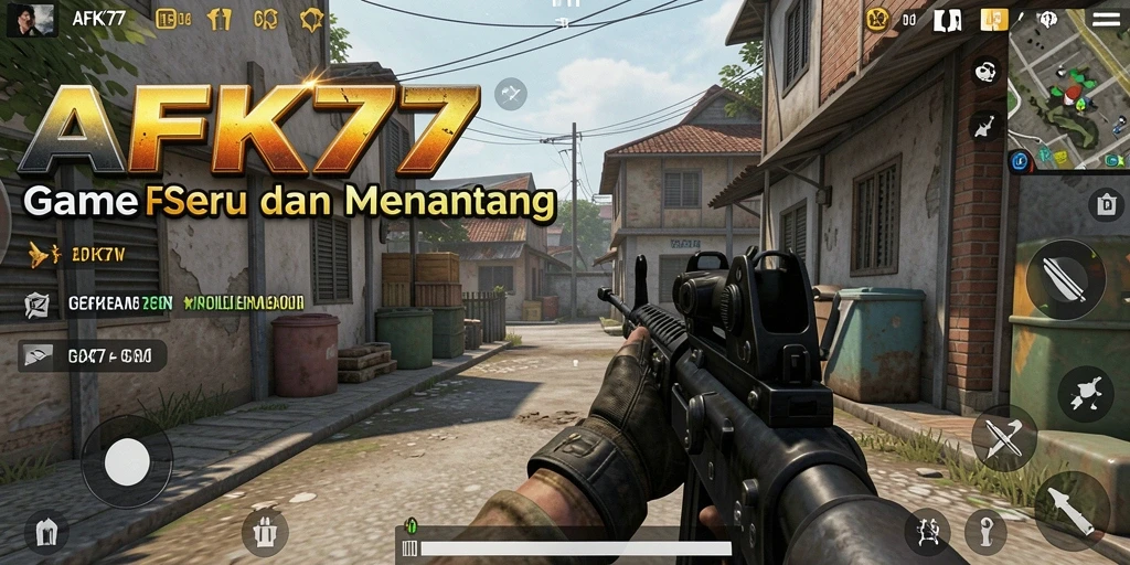 Tampilan gameplay AFK77 yang intens dan mendebarkan.