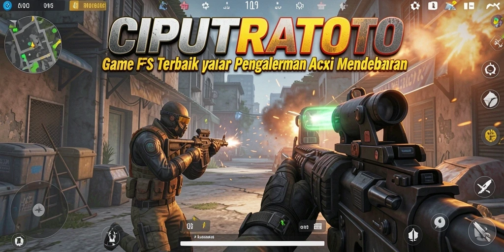 Tangkapan layar gameplay <strong>CIPUTRATOTO</strong> menampilkan aksi tak terlupakan dalam pertempuran FPS.