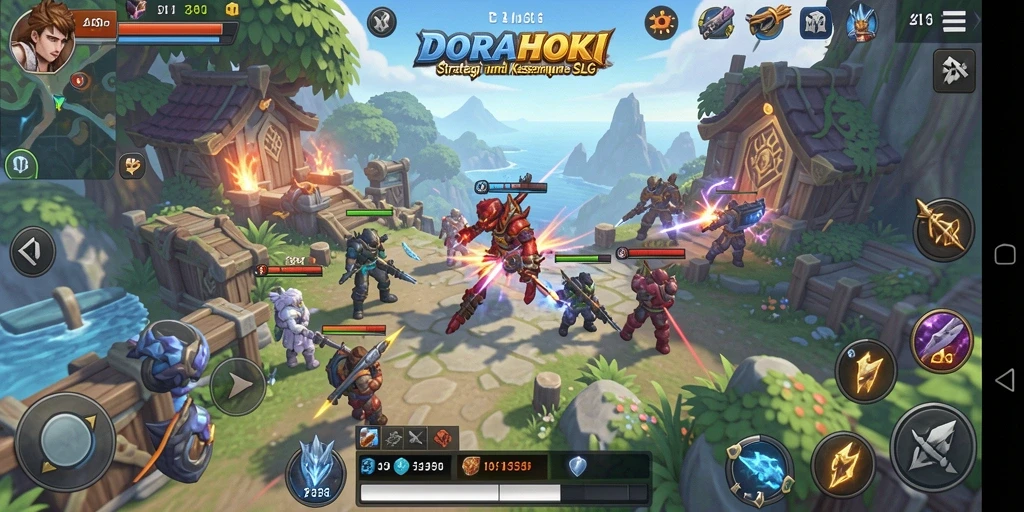 Tampilan gameplay DORAHOKI yang seru dan mendebarkan.