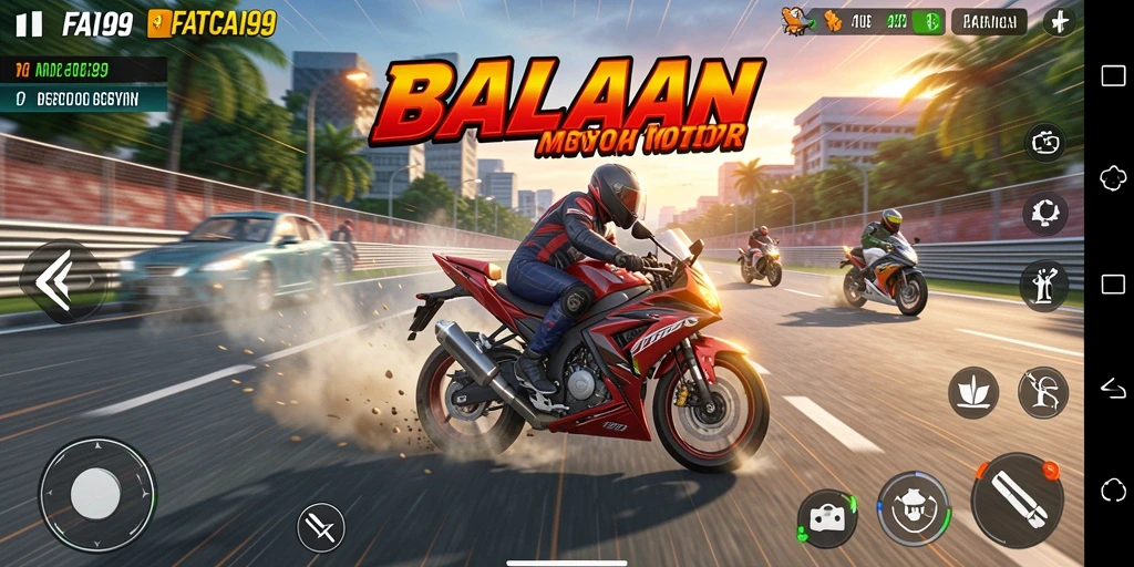 Gameplay seru balap motor di FATCAI99.