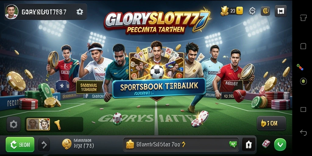 Screenshot utama GLORYSLOT777 menampilkan aksi taruhan yang mendebarkan.