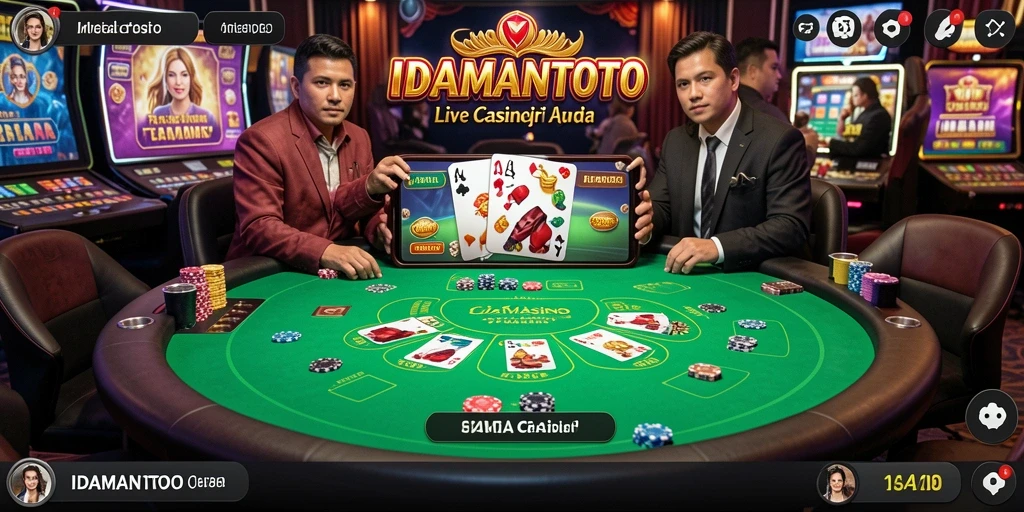 Screenshot IDAMANTOTO yang menunjukkan aksi seru di permainan Live Casino.