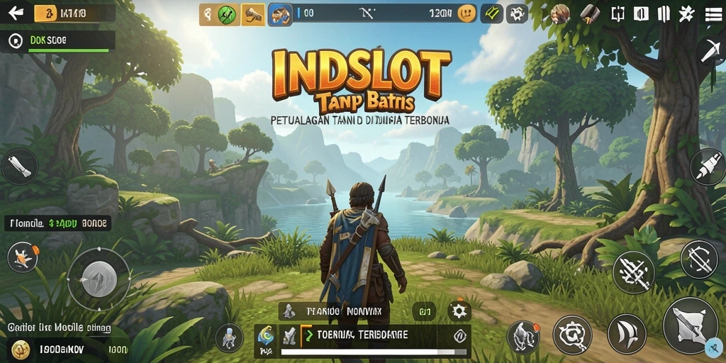 Screenshot gameplay INDSLOT menampilkan kebebasan menjelajahi dunia terbuka.