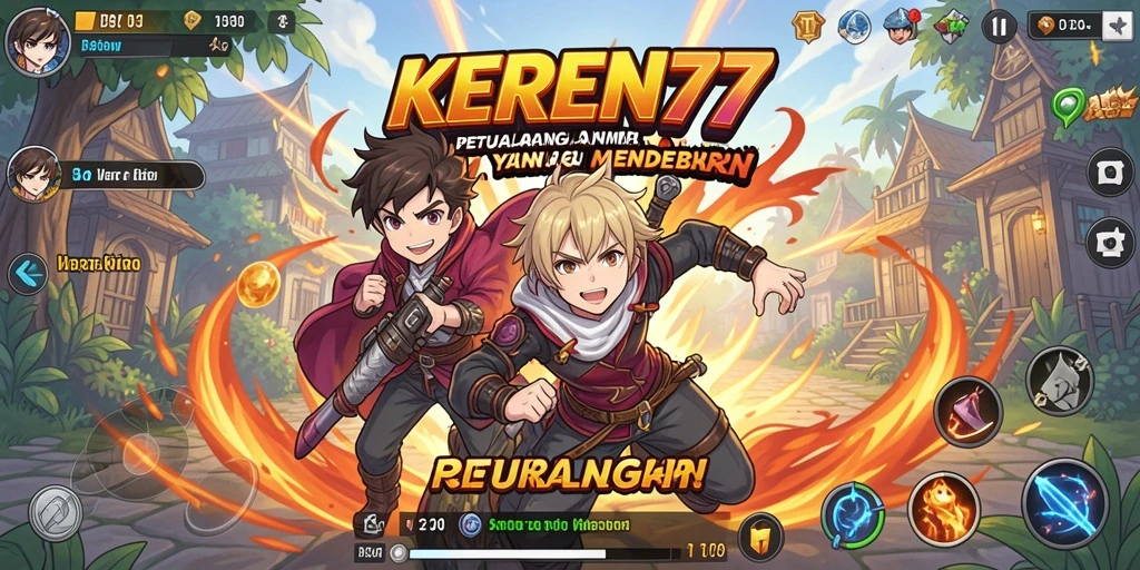 Tangkapan layar KEREN77 menunjukkan karakter anime dalam aksi mendebarkan.
