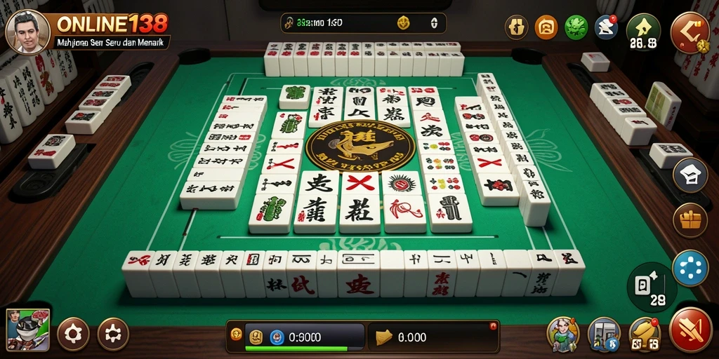 Tangkapan layar dari gameplay Mahjong yang mendebarkan.