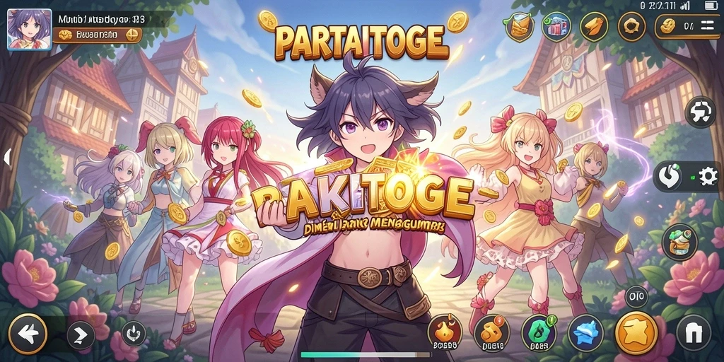 Tampilan gameplay yang memukau dari PARTAITOGEL dengan karakter anime.