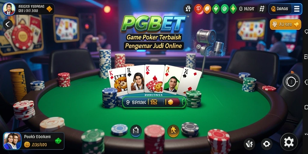 Tangkapan layar gameplay PGBET yang menunjukkan aksi poker mengasyikkan.