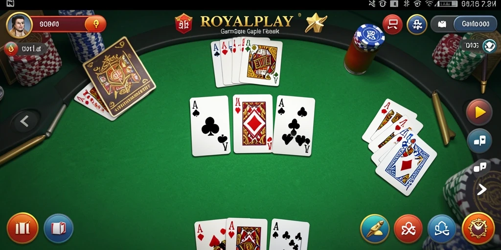 Tampilan menarik dari gameplay Gaple di ROYALPLAY.