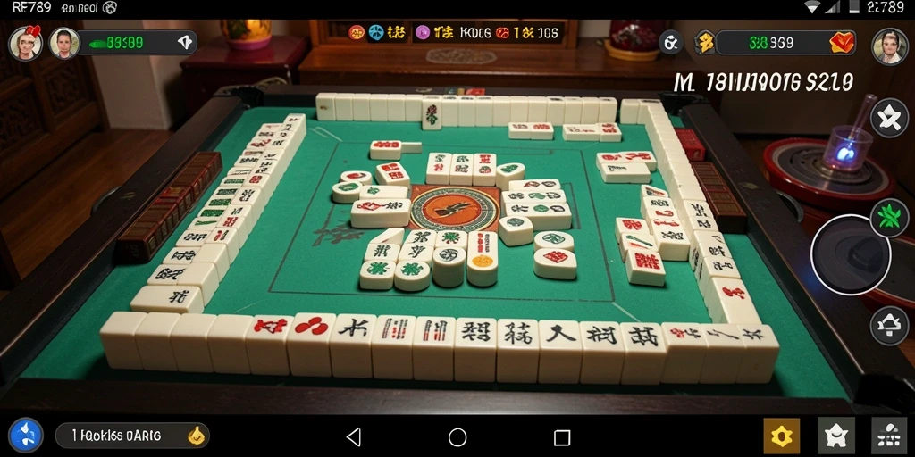 Tampilan gameplay Mahjong menarik di RR789 dengan desain ubin yang unik.