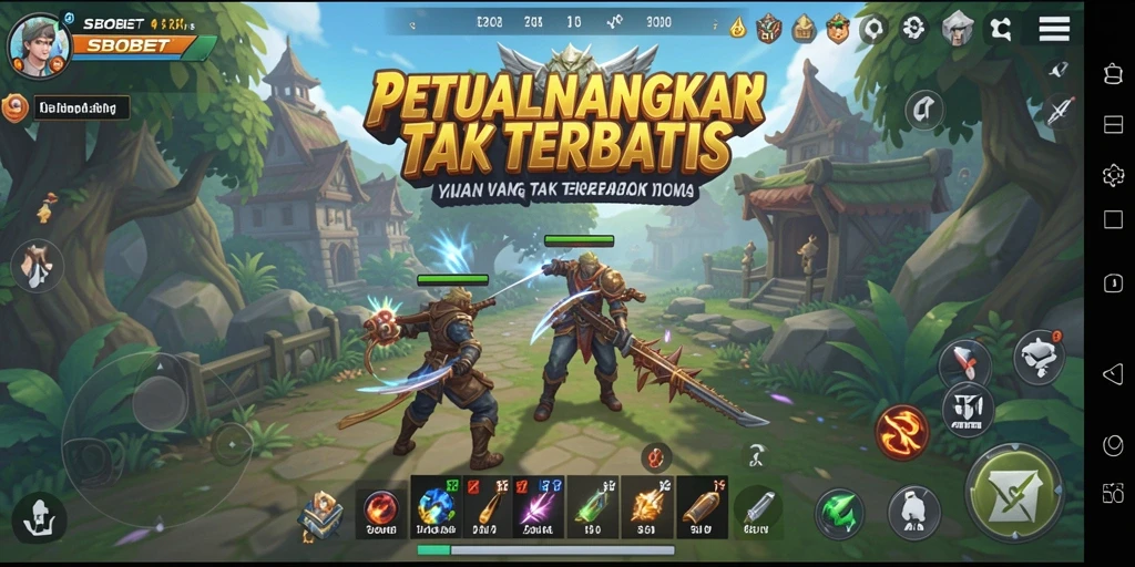 Gameplay SBOBET yang menampilkan dunia terbuka yang luas dan interaktif.