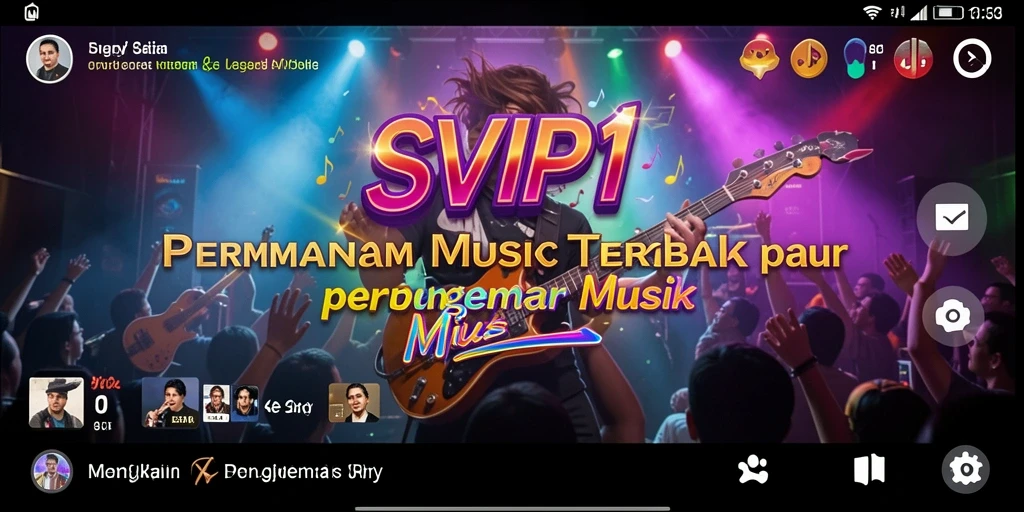 Tampilan menarik dari gameplay SVIP1 yang melibatkan interaksi musik.